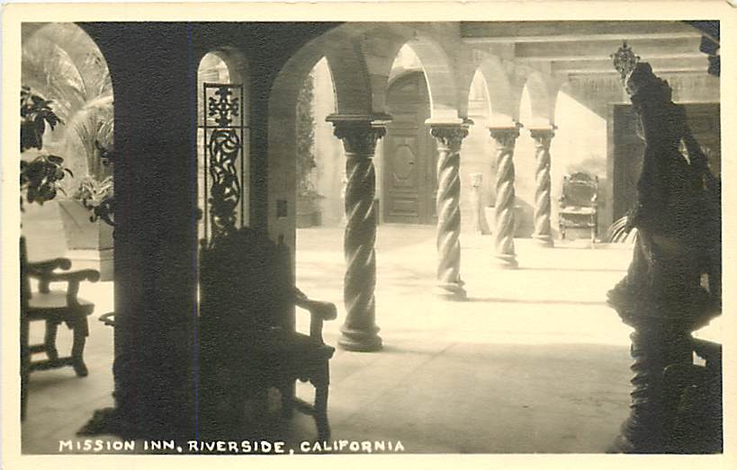 Mission Inn Riverside California vintage photograph Tower of Terror